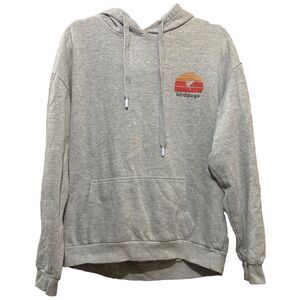 Birddogs Hoodie Sweatshirt Grey Pullover‎ Logo Soft Fleece Cotton Men's Large